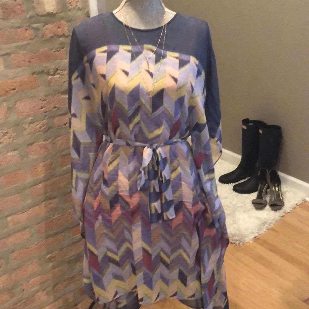 BCBGMaxazria Inesa scarf print dress ss small